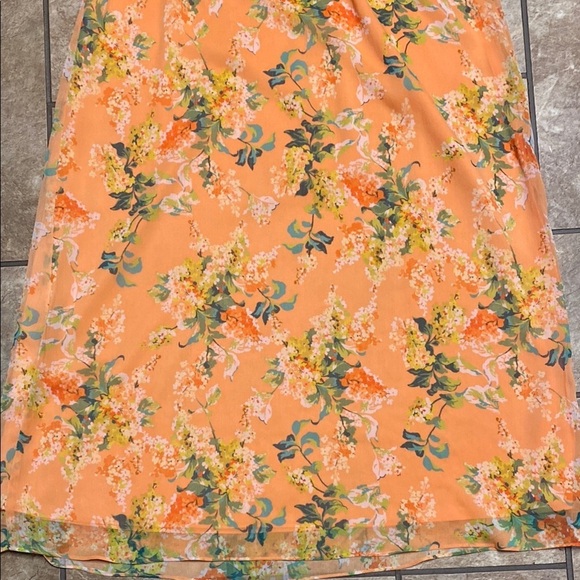 Isaac Mizrahi Live! Orange Size 10 Midi Dress - Picture 10 of 10